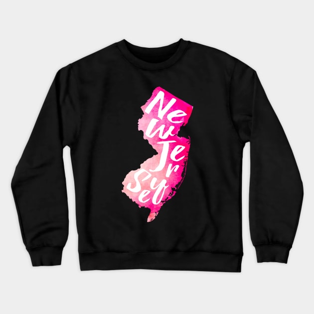 Pink New Jersey Crewneck Sweatshirt by lolosenese